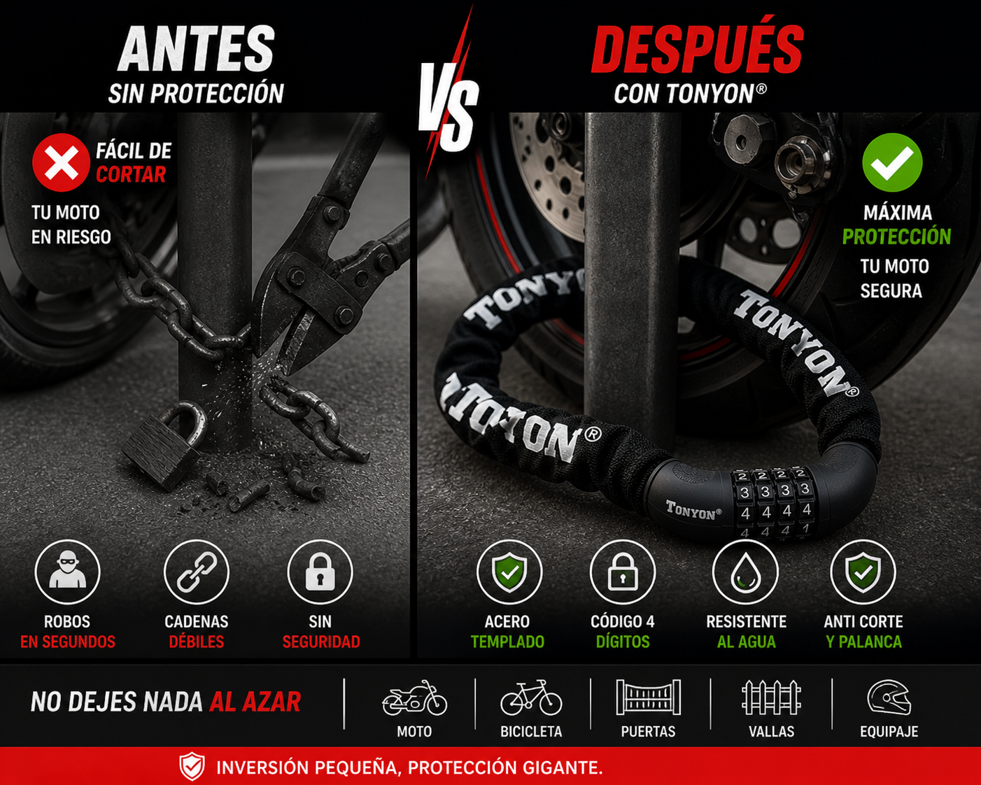Candado de Seguridad para Bicicleta con Código
