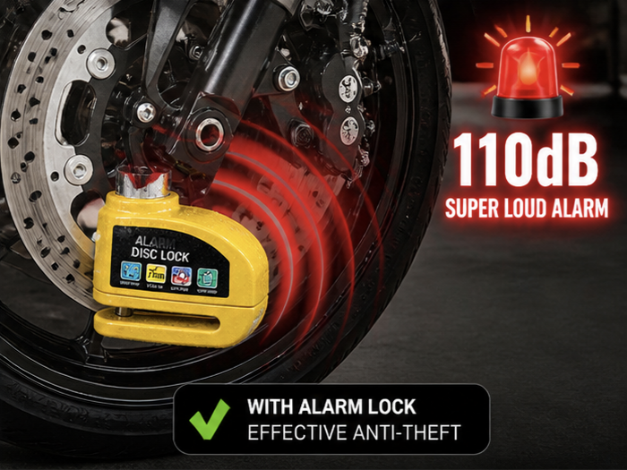 alarma para motocicleta freno de disco de rueda con llave