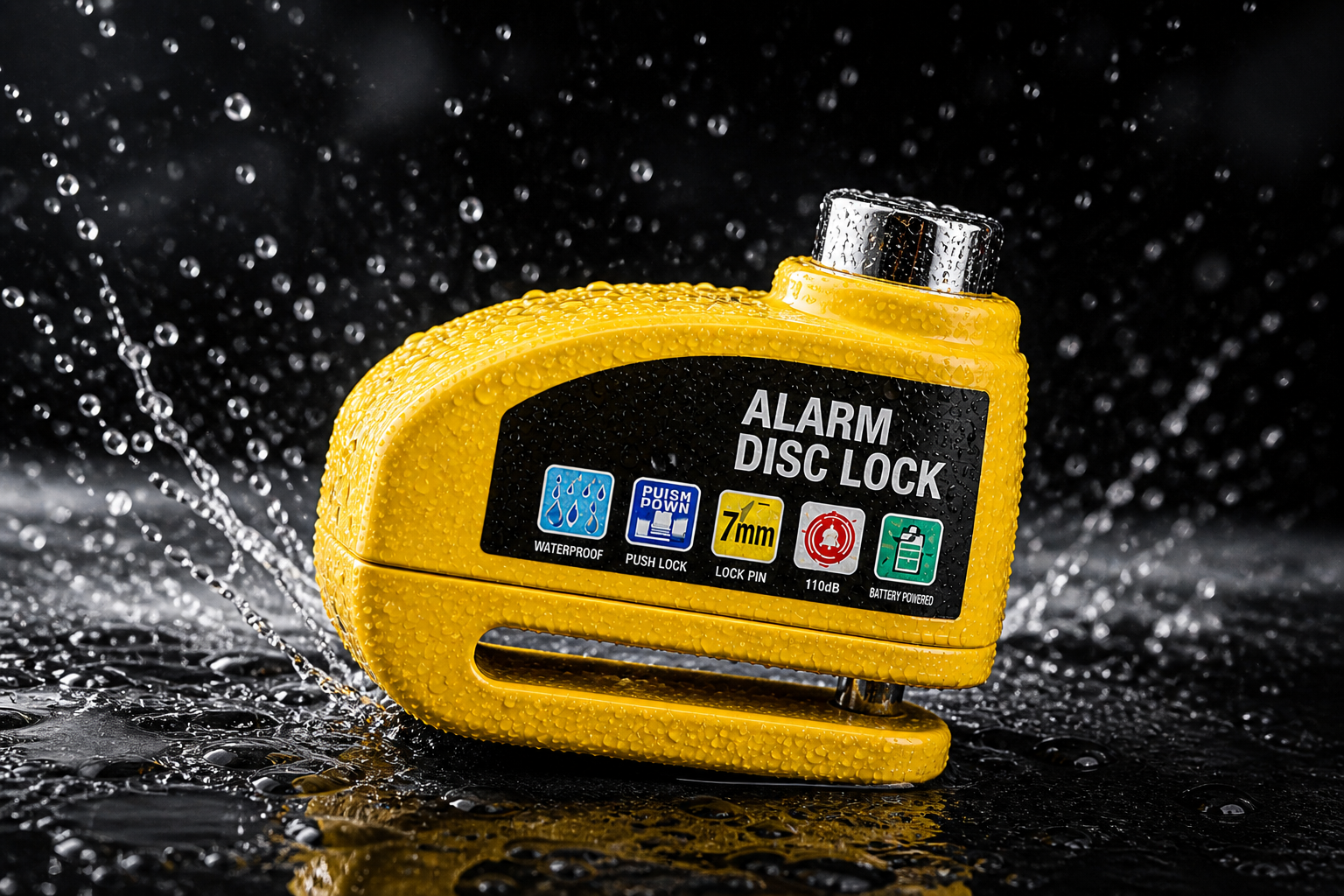 alarma para motocicleta freno de disco de rueda con llave